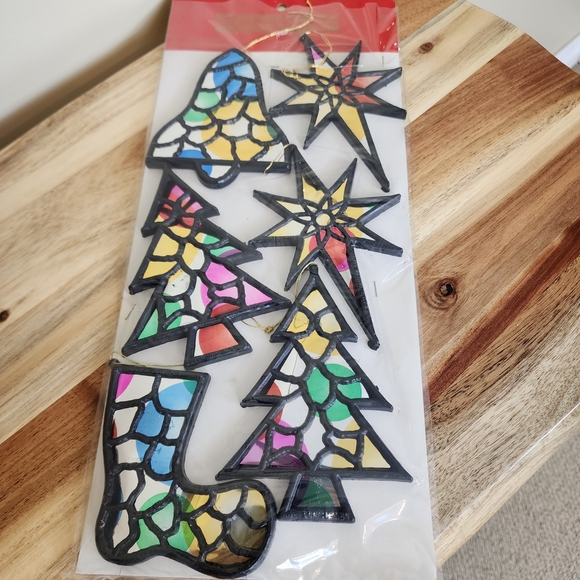 Set of 12 Pcs Gingerbread Men Ornaments & 6 Pcs Tin Foil Stained Glass Ornaments - Picture 5 of 8